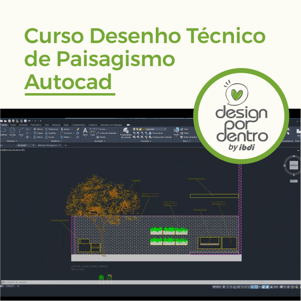 desenho de paisagismo fácil no cad