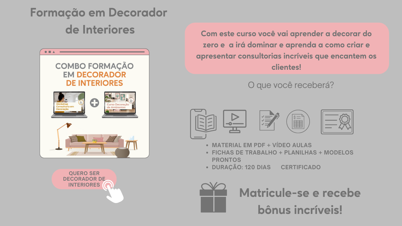 Curso de Decoração de Ambientes - Aprenda a DECORAR! - Design por Dentro